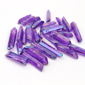 Bán Buôn Tự Nhiên Màu Xanh Lá Cây Thiên Thần Aqua Aura Tinh Thần Thạch Anh Pha Lê Điểm Với Lớp Phủ Titan Khác Pha Lê Thủ Công Sản Phẩm - Product Image 6