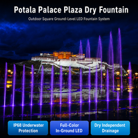 Fontaine musicale commerciale en acier inoxydable avec éclairage RGB/Laser, étanche IP68, 220V, pour l'aménagement extérieur des places, parcs, écoles et centres commerciaux