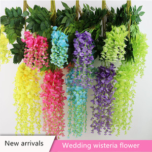 FAI DA TE <span class=keywords><strong>casa</strong></span> di cerimonia nuziale Di Natale del fiore decorazione della parete Artificiale wisteria fiore - Product Image 4