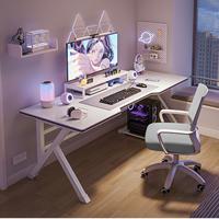 Bureau Gaming Informatique en Bois Design Moderne avec Plateau MDF et Étagère, Vente en Gros d'Usine, pour Bureau à Domicile ou Chambre à Coucher