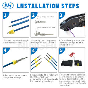 סופר חותם 1.5 סדרה <span class=keywords><strong>3</strong></span> דרך גבר מחבר חוט רכב עמיד למים מחבר 282105-1 עבור tyco מגבר - Product Image 4