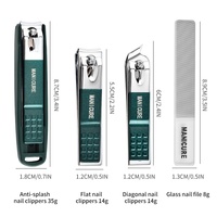 Kit de soin des ongles en acier inoxydable de haute qualité, ensemble de manucure 4/6 pièces avec étui de rangement durable (plastique/cuir)