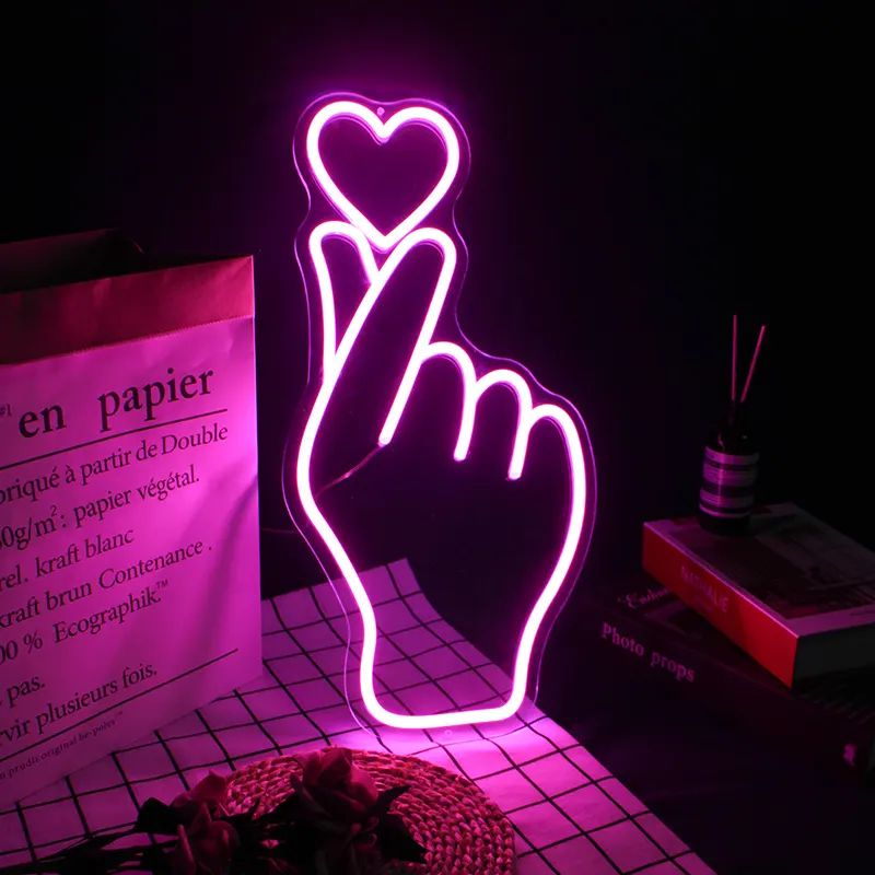 Wall Mounted Decorative Lamps Heart Shaped Pink Neon Tube Led Neon Flex Neon Lights YYD Sign Lighting and Circuitry Design 50000