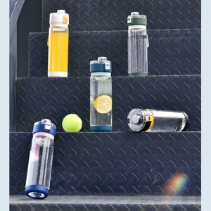 600ml BPA Free Tritan Sports Water <b>Bottle</b> One Touch Lid Leak Proof Hiking <b>Flask</b> with Handle - Product Image 4