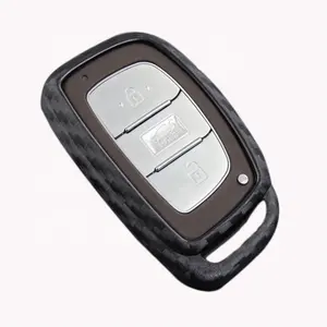 Silicone Carbon Fiber Protector Key Cover Keyless Remote Holder for Hyundai 2019 2018 2017 2016 2015 Elantra Sonata Tucson