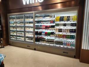 Réfrigérateur de supermarché à portes vitrées, 3,8 mètres, 6 portes, à température unique, refroidissement par air, multi-étagères, avec affichage numérique - Product Image 2