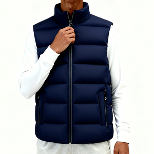 Veste <span class=keywords><strong>sans</strong></span> manches en duvet thermique pour homme, taille plus, chaude pour l'hiver, vente en gros - Product Image 2