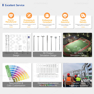 Poste de farola personalizado XINTONG 6M 7m 8M 9m 10m poste <span class=keywords><strong>para</strong></span> farola solar poste de acero galvanizado - Product Image 3