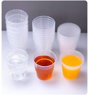 Logo personnalisé Tasse à café jetable en plastique transparent réutilisable pour fête Tasse PP pour boisson de jus