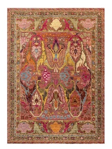Handmade Woven Tibetan Wool Silk Area Rug Eco-Friendly Non-Slip Washable Modern Design for Luxury Hotels & Homes - Product Image 1