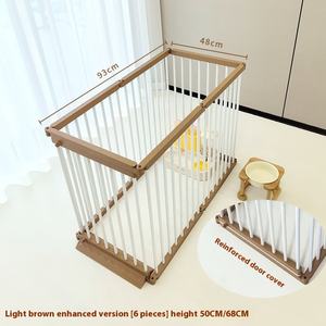 Moe Xiaobao Cage pour <span class=keywords><strong>chien</strong></span> cryptée en bois épaissi et acier Clôture pour animaux de compagnie pour petits, moyens et grands chiens Bouton Intérieur Maison Combinaison gratuite - Product Image 6