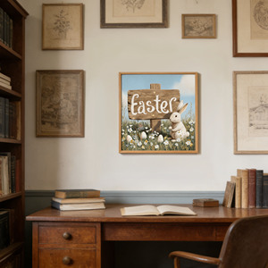 Décoration murale de Pâques : Impressions d'animaux à <span class=keywords><strong>effet</strong></span> néon LED avec <span class=keywords><strong>un</strong></span> motif de lapin mignon, idéal pour la décoration intérieure - Product Image 1