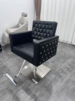 Fauteuil de Barbier Sulin Luxe Moderne Doré, Durable, Ergonomique, Rotation à 360 Degrés, Mobilier Professionnel de Coiffure pour Salon