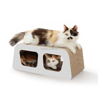 Griffoir pour chat en carton avec impression personnalisée, lit pour chat