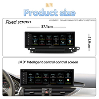 Écran de voiture 14,9 pouces 8 cœurs MTK 8+256g Carplay pour Audi A6 C7 2012-2018 Radio multimédia automobile