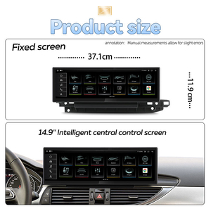 หน้า<span class=keywords><strong>จอ</strong></span> Carplay ขนาด 14.9 นิ้ว 8 คอร์ MTK 8+256GB สำหรับรถยนต์ Audi A6 C7 ปี 2012-<span class=keywords><strong>2018</strong></span> วิทยุมัลติมีเดียในรถยนต์ - Product Image 6