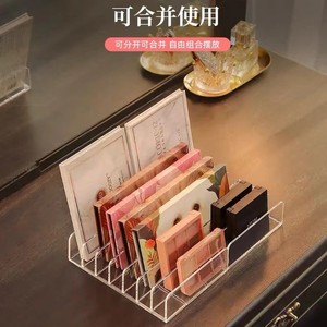 Eyeshadow Palette Storage <b>Box</b> Transparent Plastic Desktop <b>Makeup</b> Organizer Cosmetic Shelf With Dividers For Blush Powder - Product Image 3