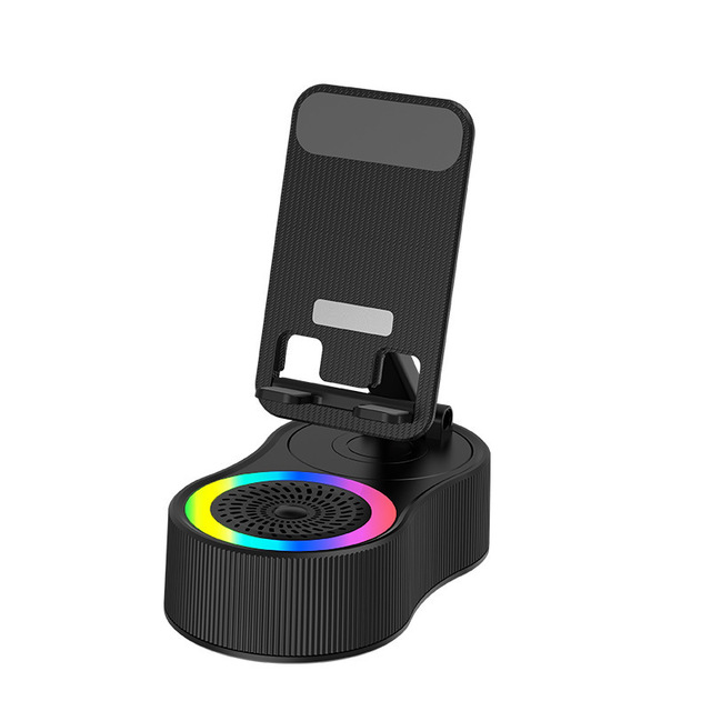 Wireless Induction NFC Speaker with Phone Stand Mobile Phone Holder Power Bank Speaker 3 in 1 Automatic Sensing RGB Stand