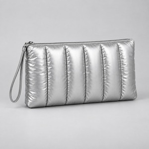 Clutch <b>Bag</b> Puffer Channel Quilted Nylon Women <b>Evening</b> Clutch with Wrist Strap Custom Logo - Product Image 2