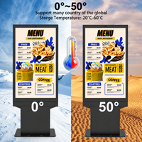 Layar Iklan Restoran Luar Ruangan Tahan Air 4k IP65, Sistem Drive Thru Digital Signage, Papan Menu Jendela, Dooh