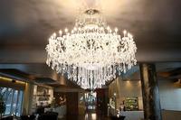 Lampe personnalisée pour foyer d'hôtel Lustre Maria Theresa Lustre Lustres en cristal vintage Suspension 48 lumières Chrome