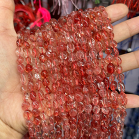 Perles de pierre irrégulières en grenat orange et grenat rouge de 6 mm * 8 mm, pierres précieuses naturelles, perles en vrac pour la création de bijoux