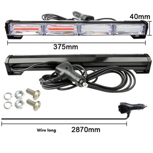 Barre lumineuse led rouge bleu 12-24v longue taille flash stroboscopique - Product Image 3