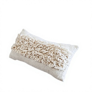 Nordic Style Boho Ethnic Square Pillow Cover Technique Embroidered Tufted With Tassel Vintage Eco-Friendly Custom OEM Wholesale - Product Image 1