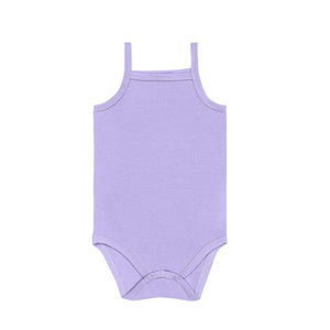 Bodysuit Tanpa Lengan Serat Bambu Musim Panas untuk Bayi Laki-laki & Perempuan, Romper Segitiga Model Sling Tank Top - Product Image 6