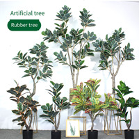 Arbre Bonsaï Banane Artificiel Décoration de Jardin Intérieur Écologique Résistant aux UV Plastique Couleur Verte 90-180cm