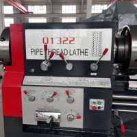 Nouvelle machine à fileter les tuyaux CNC horizontale à gros alésage Q1322, robuste, longueur de pièce maximale 1500 mm, pour le secteur pétrolier