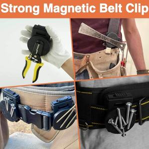 2025 nouveau 360 degrés rotatif pince en métal enduit de caoutchouc porte-outil magnétique taille aimant ceinture <span class=keywords><strong>Clip</strong></span> pour accrocher l'outil de fer - Product Image 6