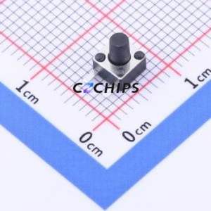 K2-1109DF-F4SW-04 Push Button Switch Through hole Component (THT) Switch Round Plunger 50mA 12V Black - Product Image 1