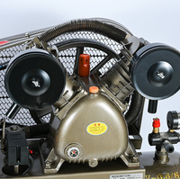 Compresseur d'air industriel à piston à entraînement par courroie 380V, 120L, 8 bars, 4KW, lubrifié, refroidi par air, compresseurs d'air à pression