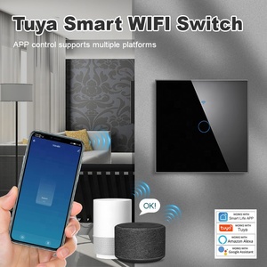 Cảm ứng điện điều khiển từ xa tinh thể kính chuyển đổi bảng điều chỉnh wifi thông minh công tắc điện 1gang tường ánh sáng Thiết bị chuyển mạch - Product Image 2