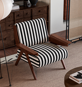 <span class=keywords><strong>Chaise</strong></span> de canapé de bras en bois massif moderne de luxe nordique loisirs pour salon chambre paresseux élégant salon tuffé confort Design Unique - Product Image 3