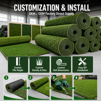 Tapis en gazon artificiel durable et adapté aux animaux domestiques, facile à nettoyer, avec drainage, rouleau de gazon synthétique pour l'entraînement des chiens, les enclos de jardin et l'extérieur