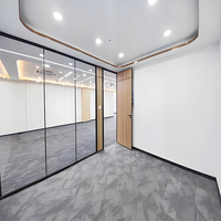 Cloison Modulaire Commerciale en Aluminium avec Panneaux de Verre Simples et Doubles pour Bureaux, Centres Commerciaux, Entrepôts et Espaces Intérieurs