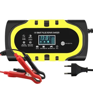 12V10a tam akıllı otomatik akıllı araba kurşun-asit pil şarj cihazı ile LCD ekran