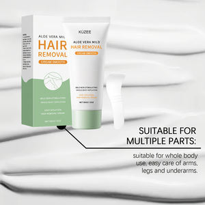 Crema Depilatoria Suave para la Piel con Aloe Vera, Eliminación Instantánea del Vello, Sin Residuos, Hidratante, con Espátula - Product Image 4