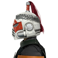 Casque de guerrier personnalisé en résine, masque de costume de soldat portable avec lumière LED, casque de cosplay pour adulte, vente en gros