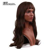 Tête de simulation en Silicone noir pour femmes, modèle TC26, affichage de chapeau et de bijoux, écharpe, accessoires, affichage de perruque