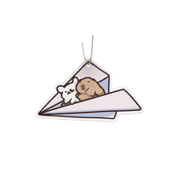 FTQS Désodorisant de voiture suspendu en forme d'avion en papier mignon, motifs Ours et Capybara, OEM, Marque privée, Longue durée, Cadeau