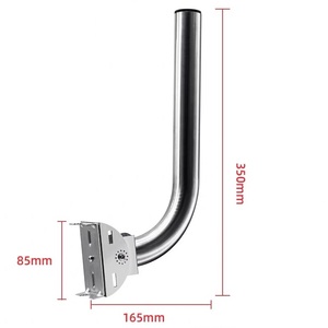 Support mural robuste en acier inoxydable de type L pour caméra de vidéosurveillance, 350 mm, pour caméras <span class=keywords><strong>bullet</strong></span> et montage d'antenne sur poteau - Fabrication chinoise - Product Image 1