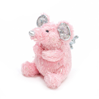 Mignon lapin en peluche rose à paillettes avec des ailes argentées brillantes, jouet en peluche kawaii pour fille