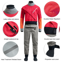 Combinaison étanche 3 couches personnalisée pour kayak et canoë, pour homme, avec manches longues respirantes et poignets en latex, idéale pour le kayak et le paddle.