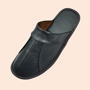 Pantuflas <span class=keywords><strong>de</strong></span> Cuero Vacuno Genuino <span class=keywords><strong>para</strong></span> <span class=keywords><strong>Hombre</strong></span>, Transpirables, <span class=keywords><strong>de</strong></span> Cuero Suave, con Suela Lisa, <span class=keywords><strong>Zapatos</strong></span> Planos <span class=keywords><strong>para</strong></span> Dormitorio, Pantuflas <span class=keywords><strong>para</strong></span> Interiores y Exteriores - Product Image 3