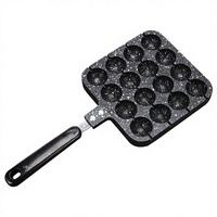 Moule à takoyaki en céramique antiadhésive, poêle à frire multicouche, poignée composite, compatible gaz, bakélite, best-seller