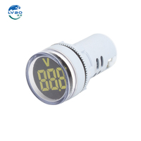 Voltmeter Digital AC/DC Mini LVBO AD16-22D/V 500V AC/DC Tampilan Tegangan Maksimum Lampu Indikator Multi-warna