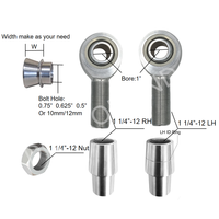 Rotules de tige filetées robustes 1,25 JMX PTFE Heim Joints Rose Joint